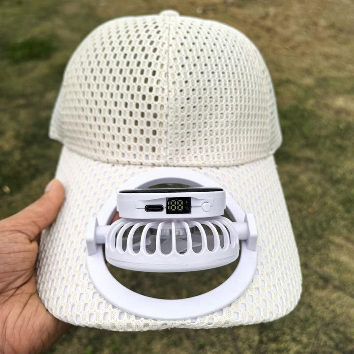 Breathable sports cap with removable USB fan Kalsten