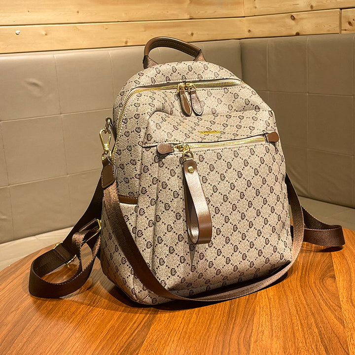 Chic Multi-Functional Leather Backpack  1791995496