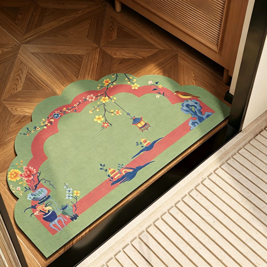 Decorative Scalloped Area Rug