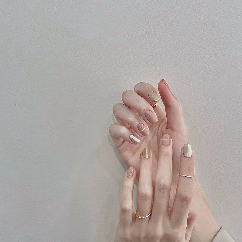 Elegant Metallic Nail Art