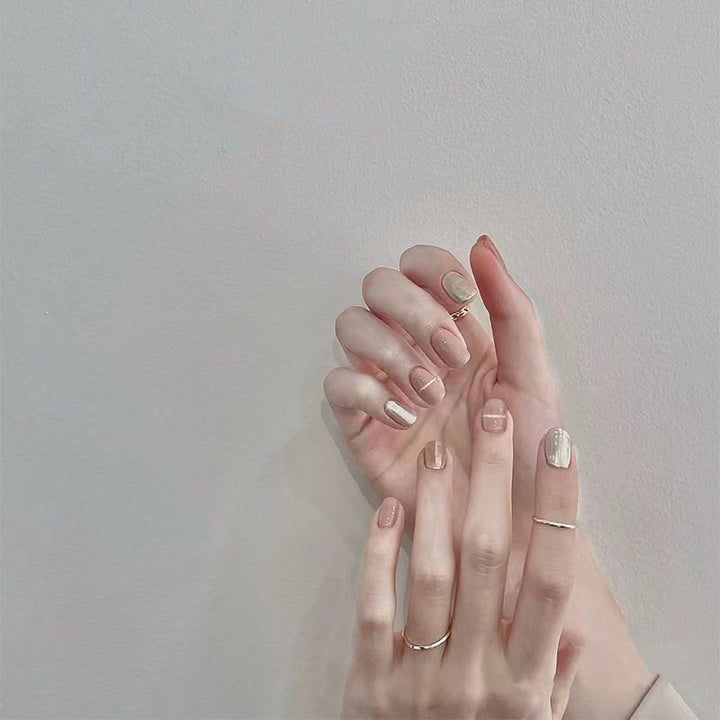 Elegant Metallic Nail Art