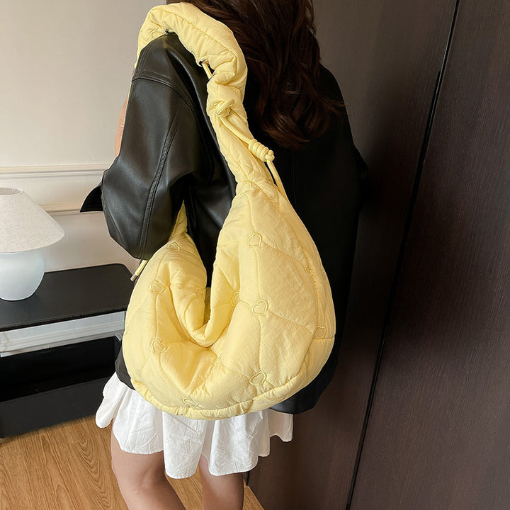 Quilted Heart Pattern Handbag