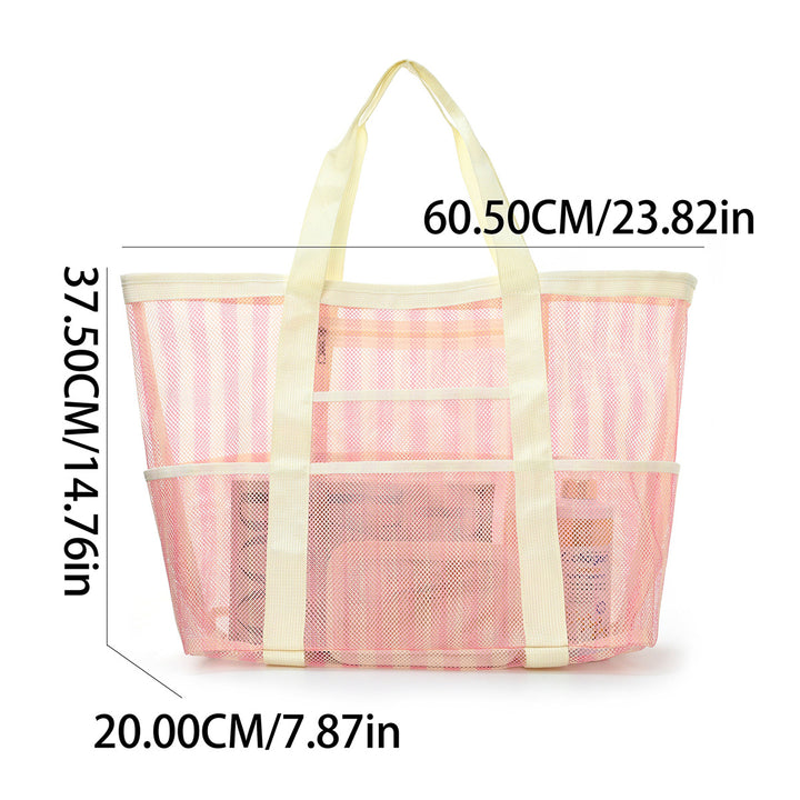 Beach bag made of durable mesh material with sturdy handles Kalsten