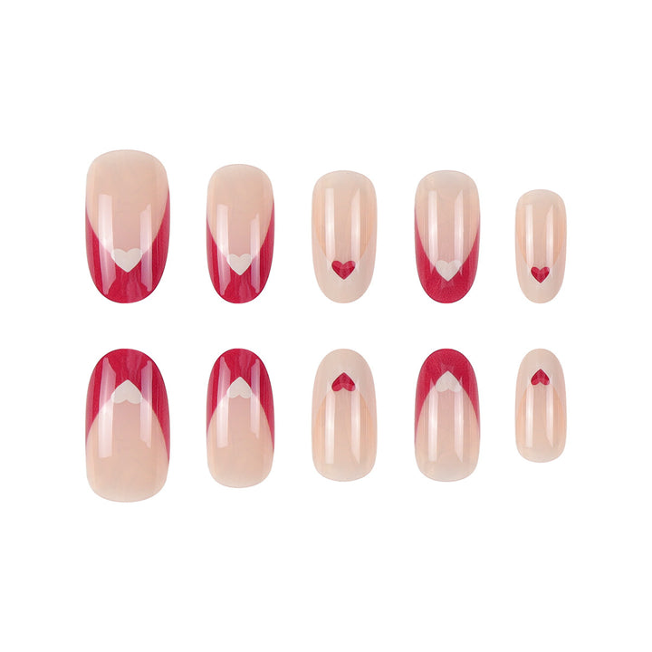 Heart-Accent Stiletto Press-On Nails Kalsten