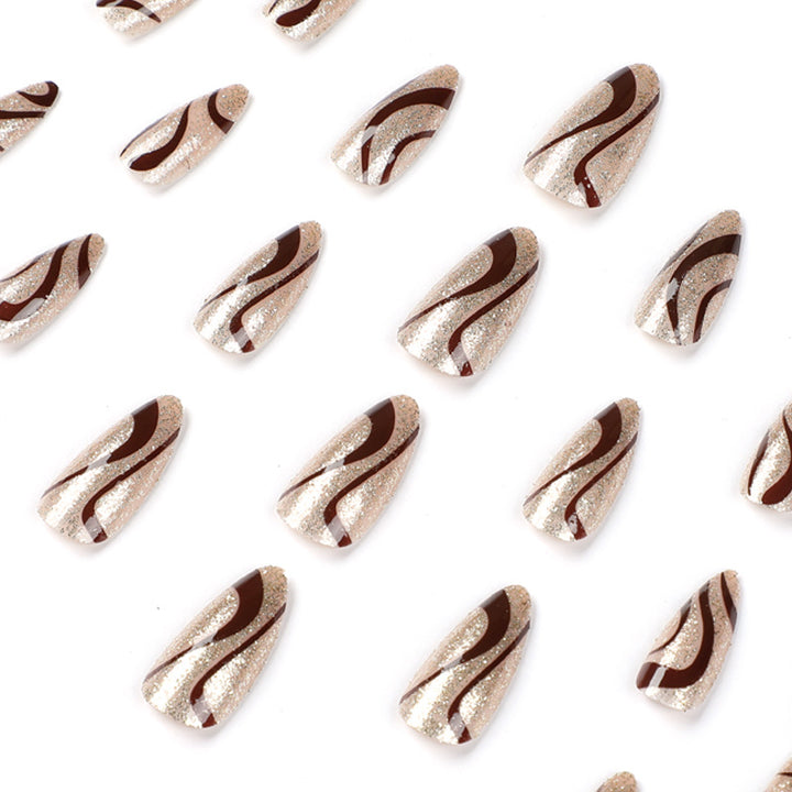 Artful nail art with elegant wave pattern Kalsten