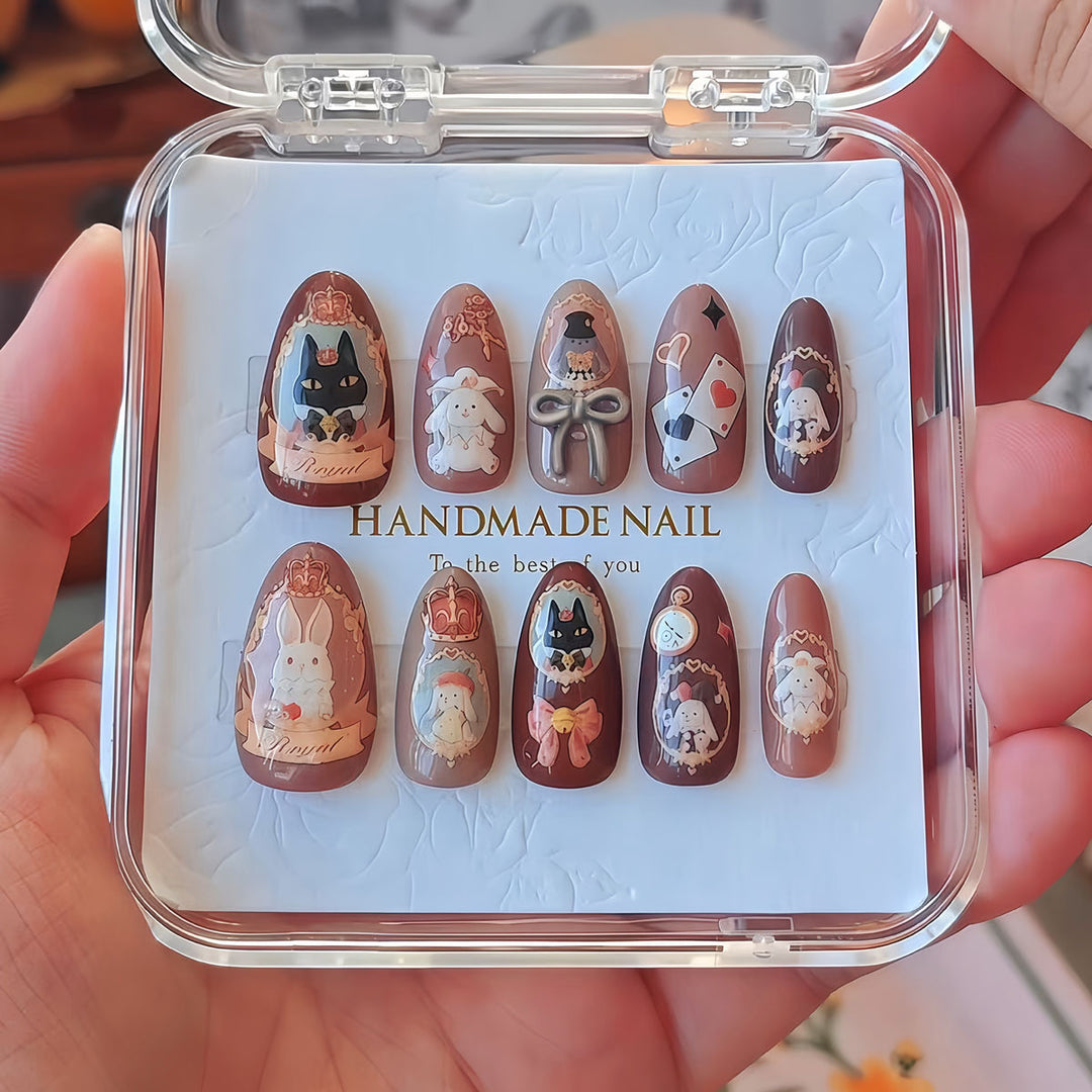 Whimsical Character-Themed Press-On Nail Art Kalsten