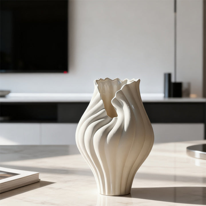 Elegant Textured Ceramic Vase