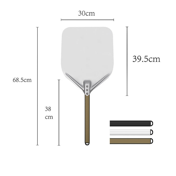 long-handle aluminum pizza peel with thin rectangular blade Kalsten