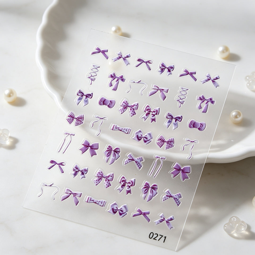 Decorative Bow Nail Art Stickers