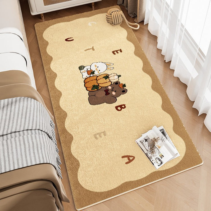 Cute Bunny-Themed Plush Area Rug