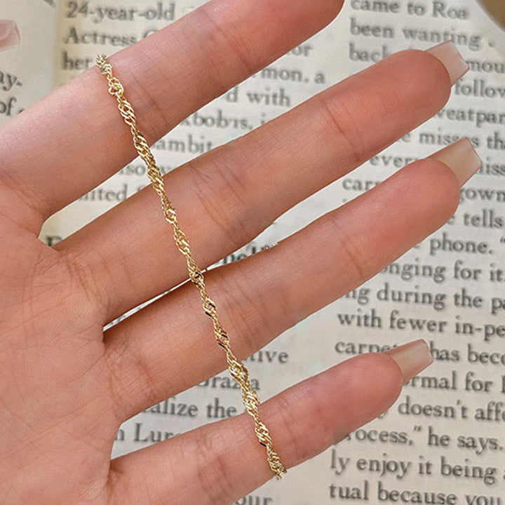 Elegant Twisted Gold Chain Bracelet Kalsten