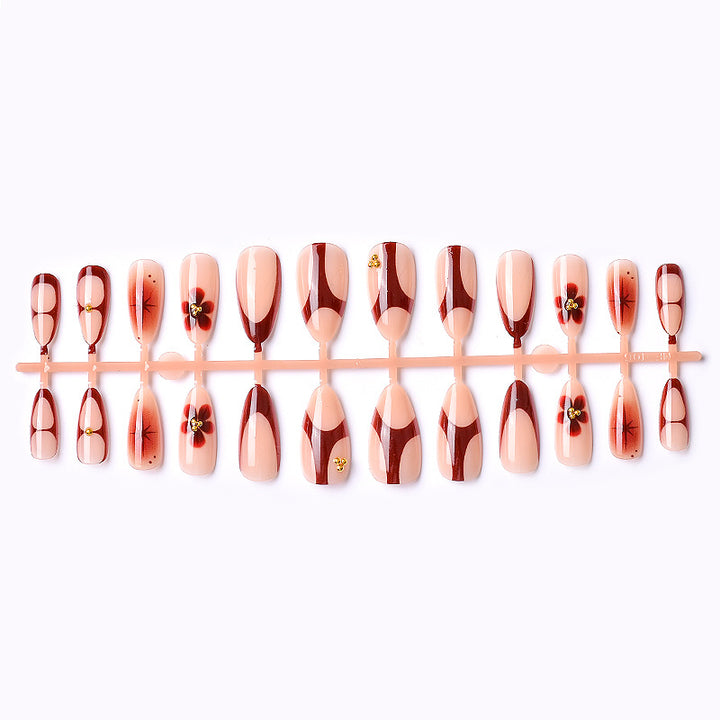 Artistic Gel Nail Art Set with Elegant Gold Accents Kalsten