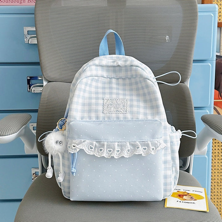 Cute Checkered Pattern Backpack Kalsten