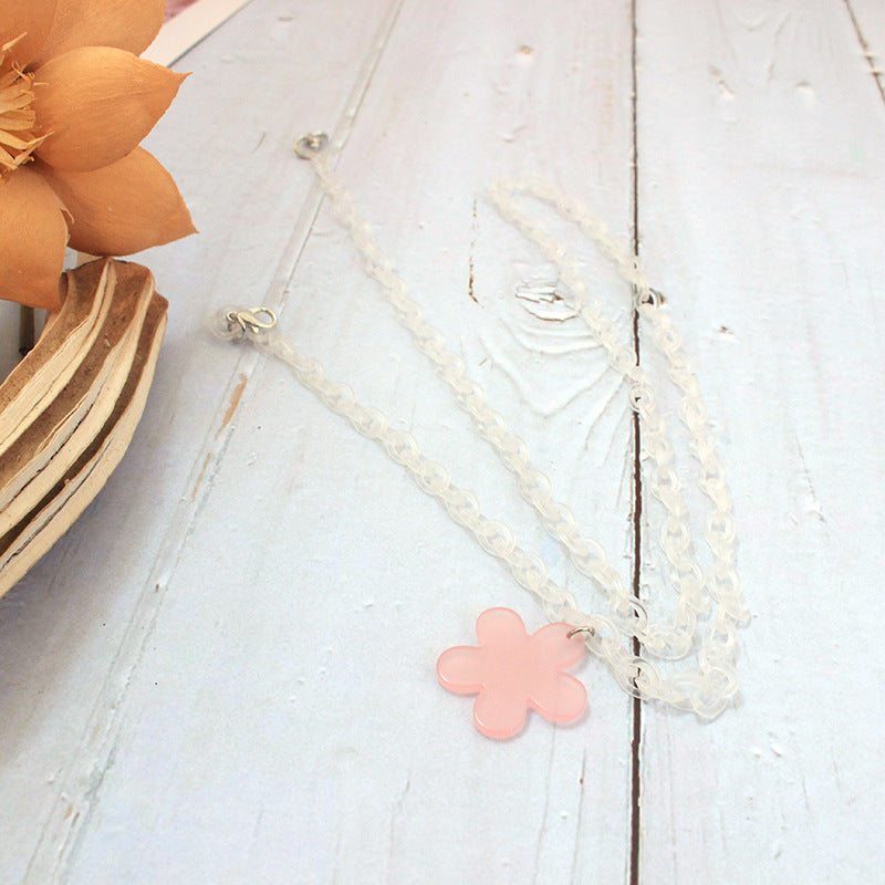 Fashionable chain strap with flower-shaped pendant Kalsten