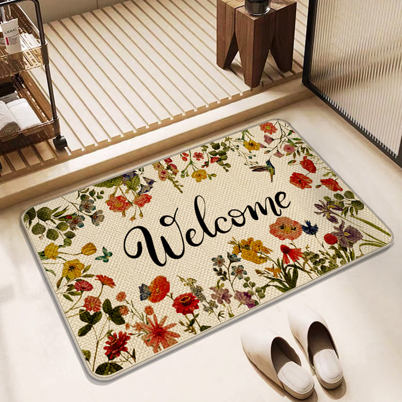 Colorful Paw Print Bath Mat