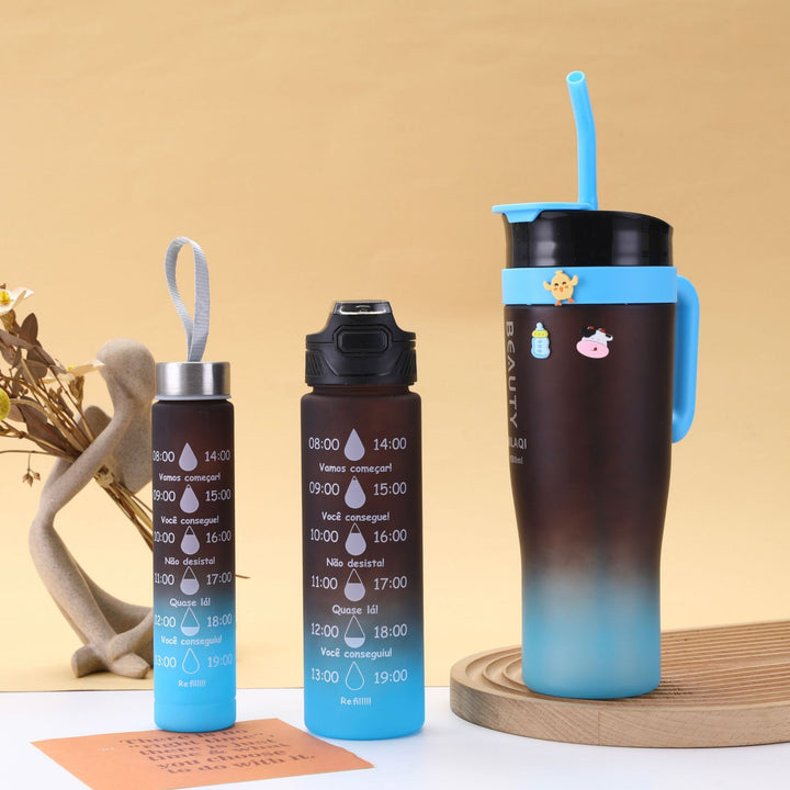 Ladies stylish and practical water bottle with design and time markings Kalsten