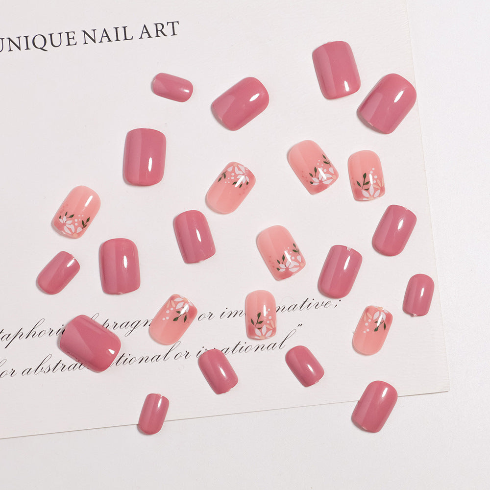 Artistic Floral Nail Design Press-On Set Kalsten
