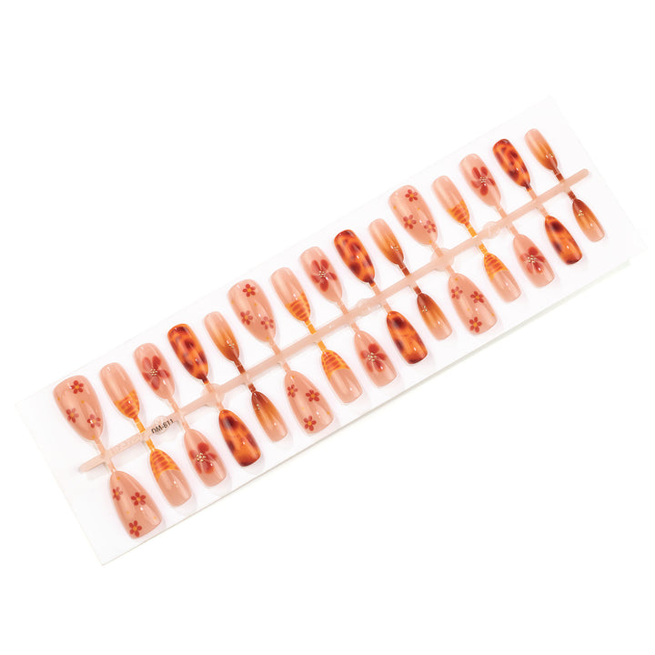 Artistic Floral-Patterned Press-On Nail Set Kalsten