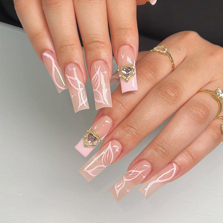 Glamorous Glittery Stiletto Press-On Nails Kalsten