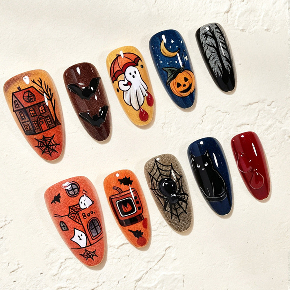 Halloween-Themed Nail Art Design Kalsten