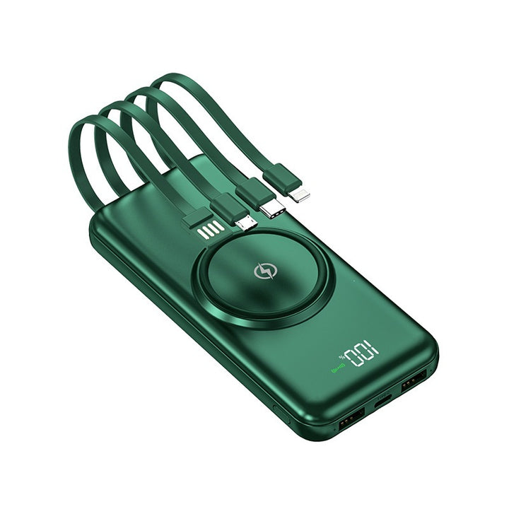 Portable power bank with intelligent charging technology and integrated cable system Kalsten