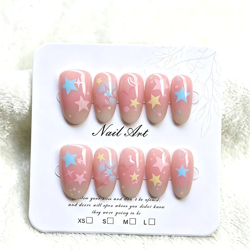 Whimsical Star-Themed Press-On Nail Set Kalsten
