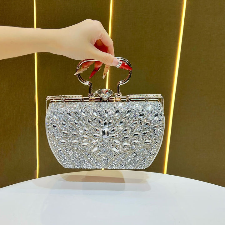 Floral-Inspired Crystal Evening Handbag