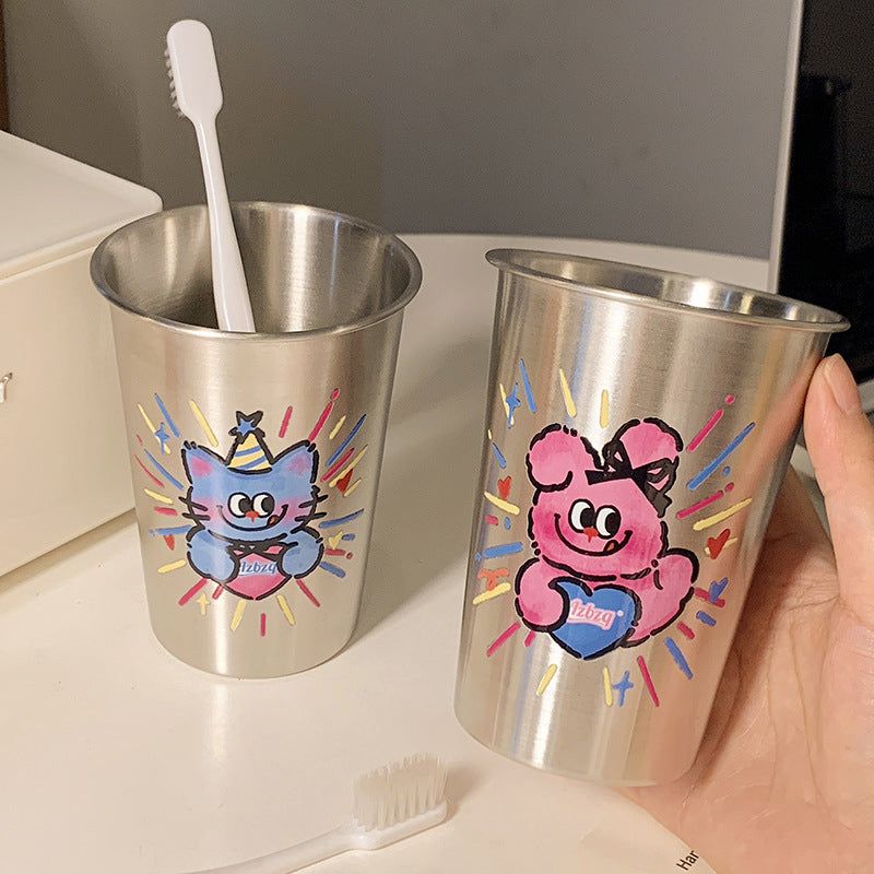 Stainless Steel Drinking Cup with Playful Character Design Kalsten