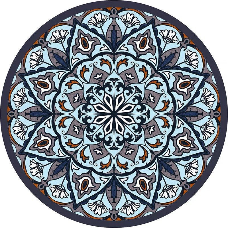 Mandala Patterned Area Rug Kalsten