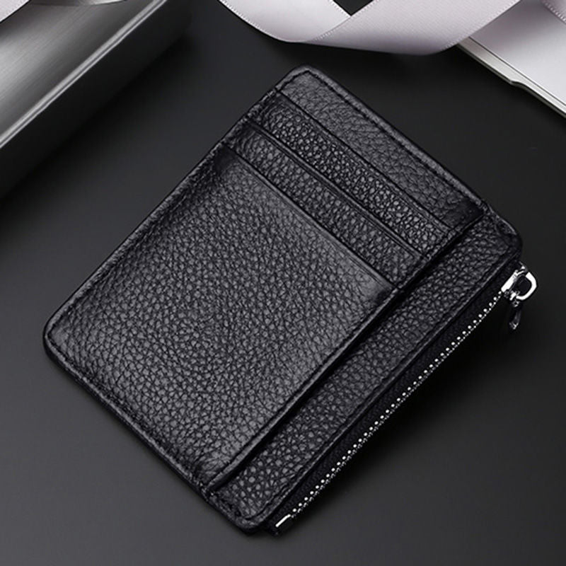 Premium Leather Zip-Around Card Case Kalsten