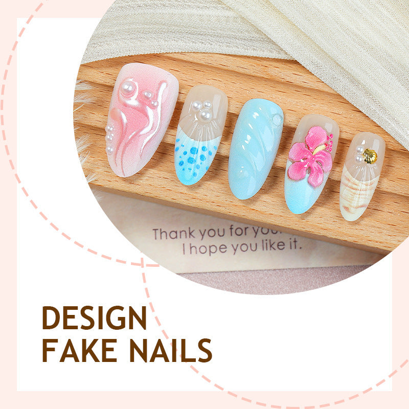 Art nail set with floral and glamorous designs Kalsten
