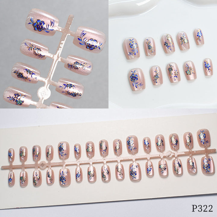 Floral Design Press-On Nail Tips Kalsten