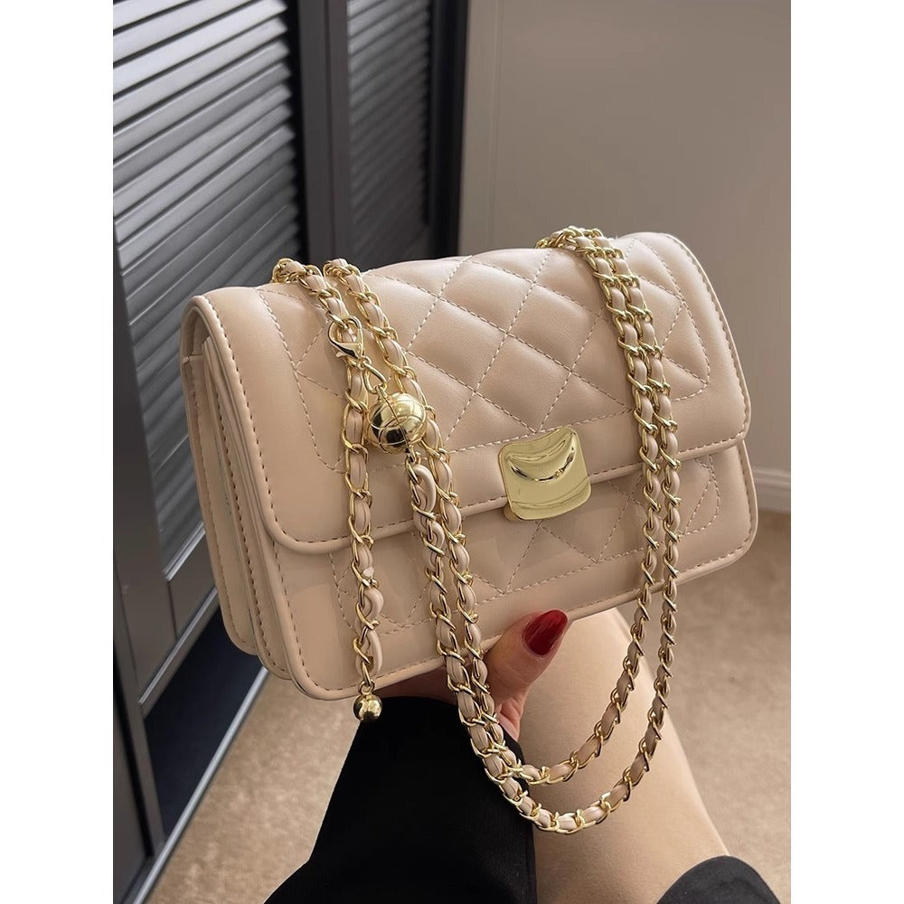 Quilted Chain-Detail Crossbody Purse Kalsten