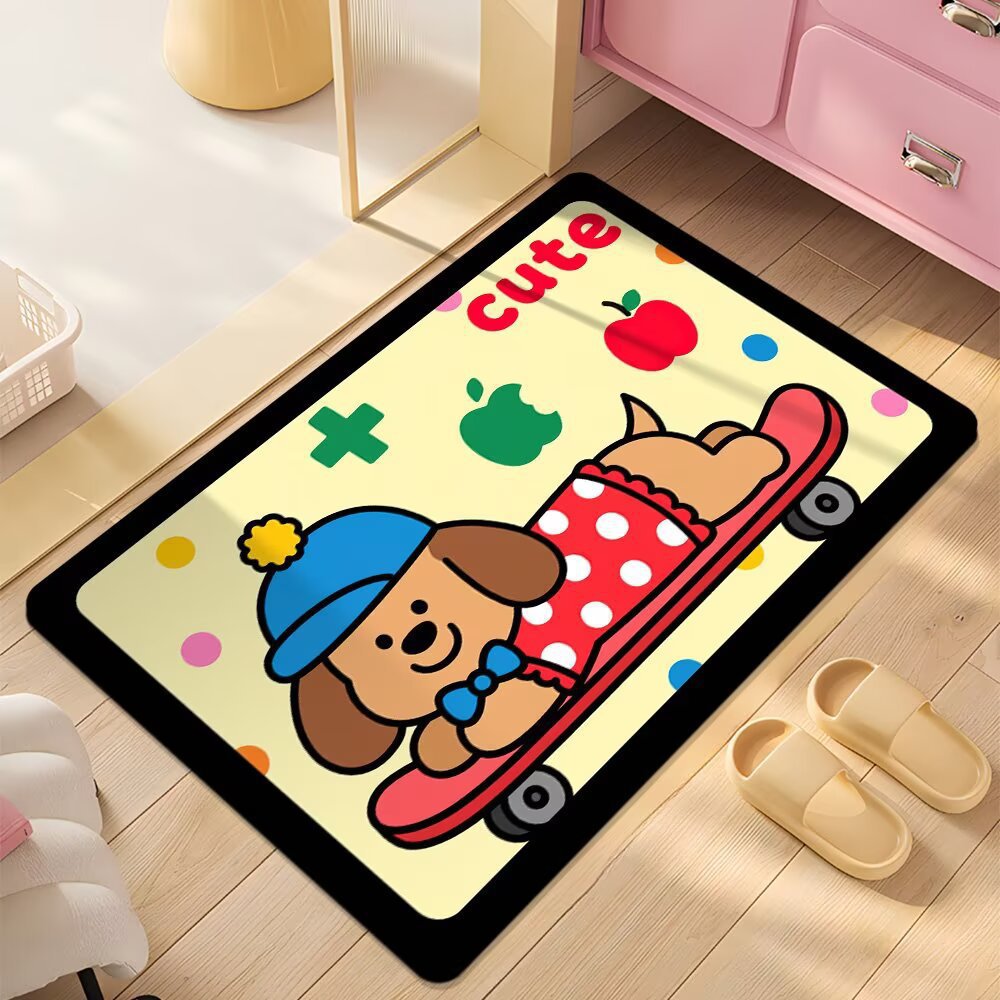 Cute Cartoon Dog Shower Mat Kalsten
