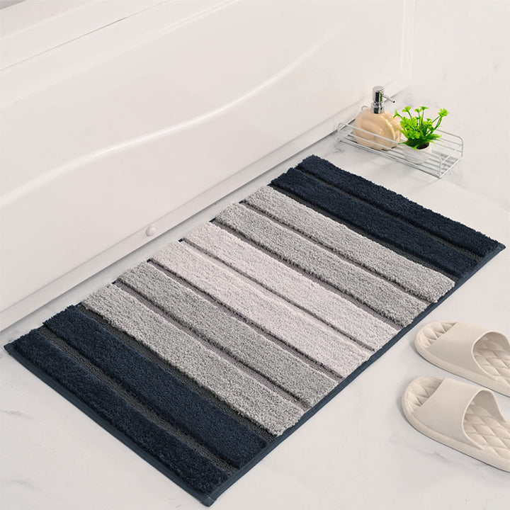 Luxury Striped Soft Bathroom Rug Kalsten