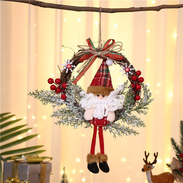 Festive Reindeer Door Wreath Decoration Kalsten