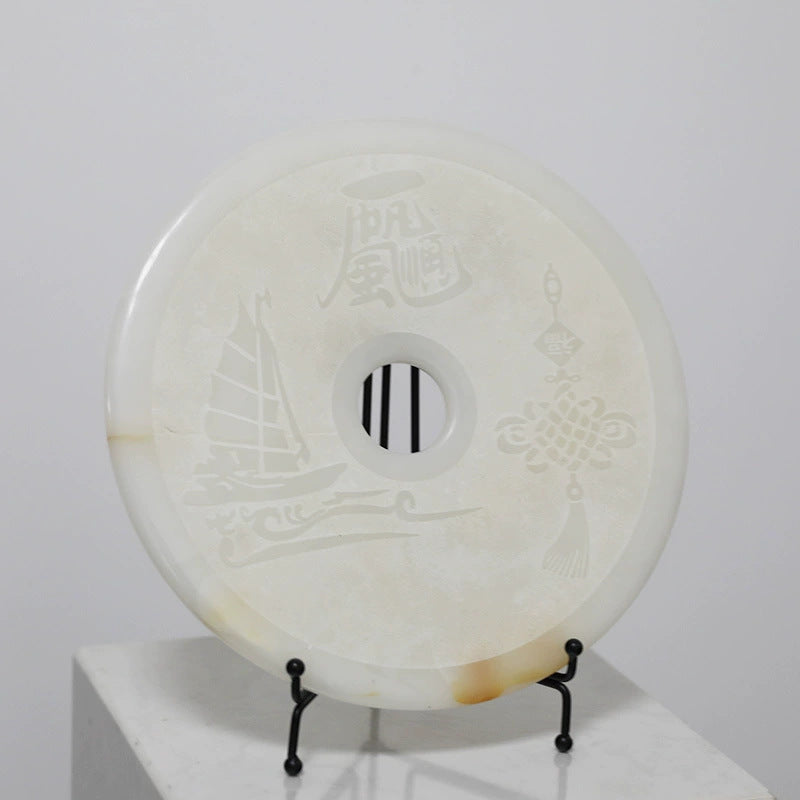 Elegant Marble Decorative Disc