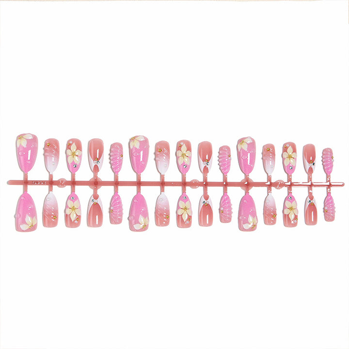Artificial nails with enchanting flower motifs Kalsten