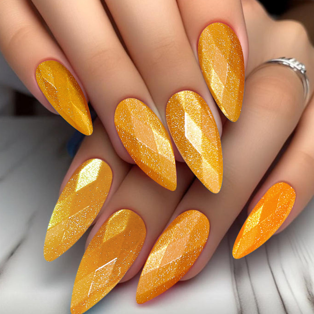 Glittering Stiletto Nail Art Extensions Kalsten