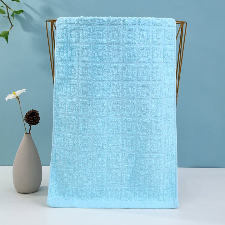 Terry Bath Towel With Luxurious Check Pattern Kalsten