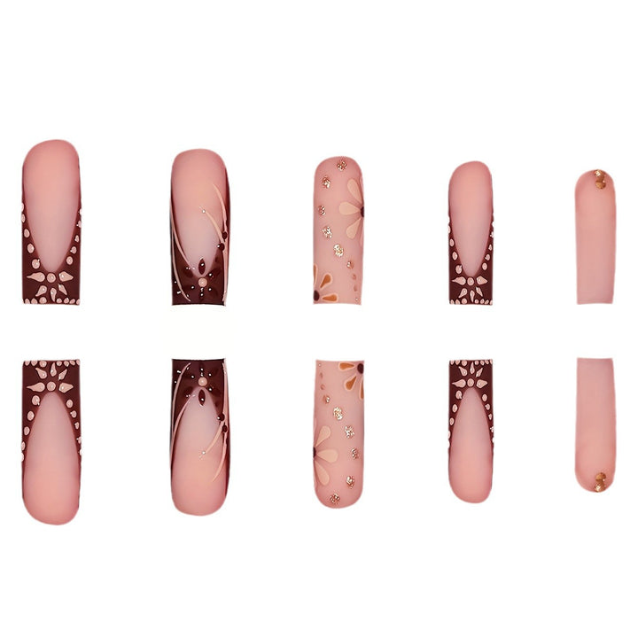 Detailed Floral Art Press-On Nails Kalsten