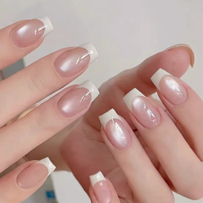 Elegant French Tip Gel Press-On Nails Kalsten