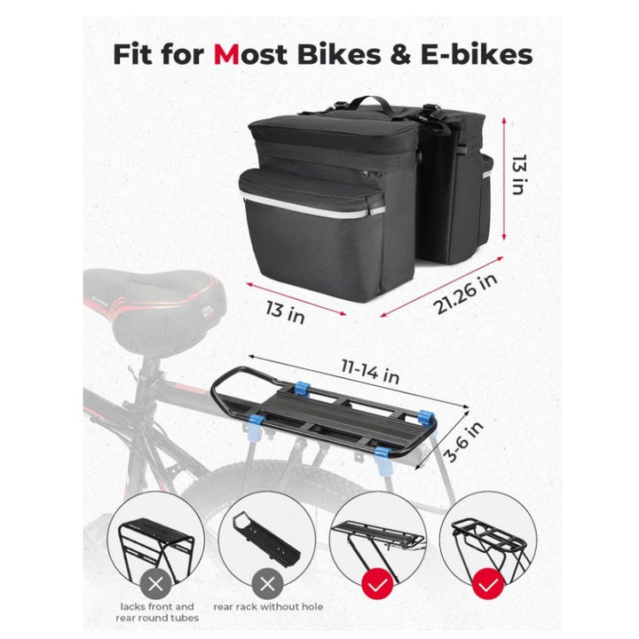 Bicycle bag with multiple attachment and insulated inner pocket Kalsten