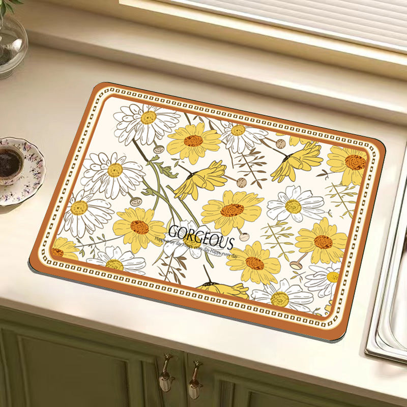 Inspirational Floral Floor Mat Kalsten