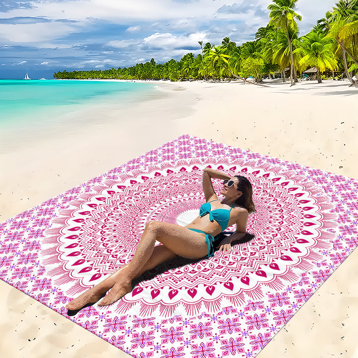 Mandala Design Beach Mat Kalsten
