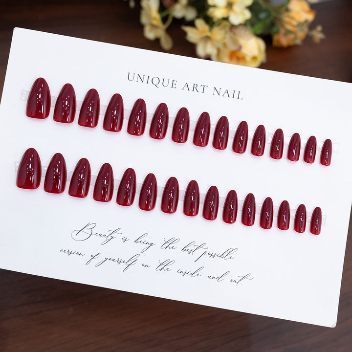 Elegant Long Almond Press-On Nails
