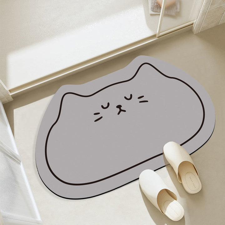 Fun Cat-Shaped Decorative Bath Mat