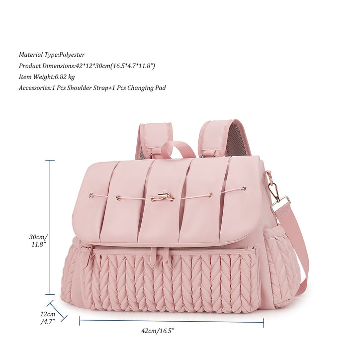 Elegant and Stylish Backpack with Faux Leather and Woven Design Kalsten