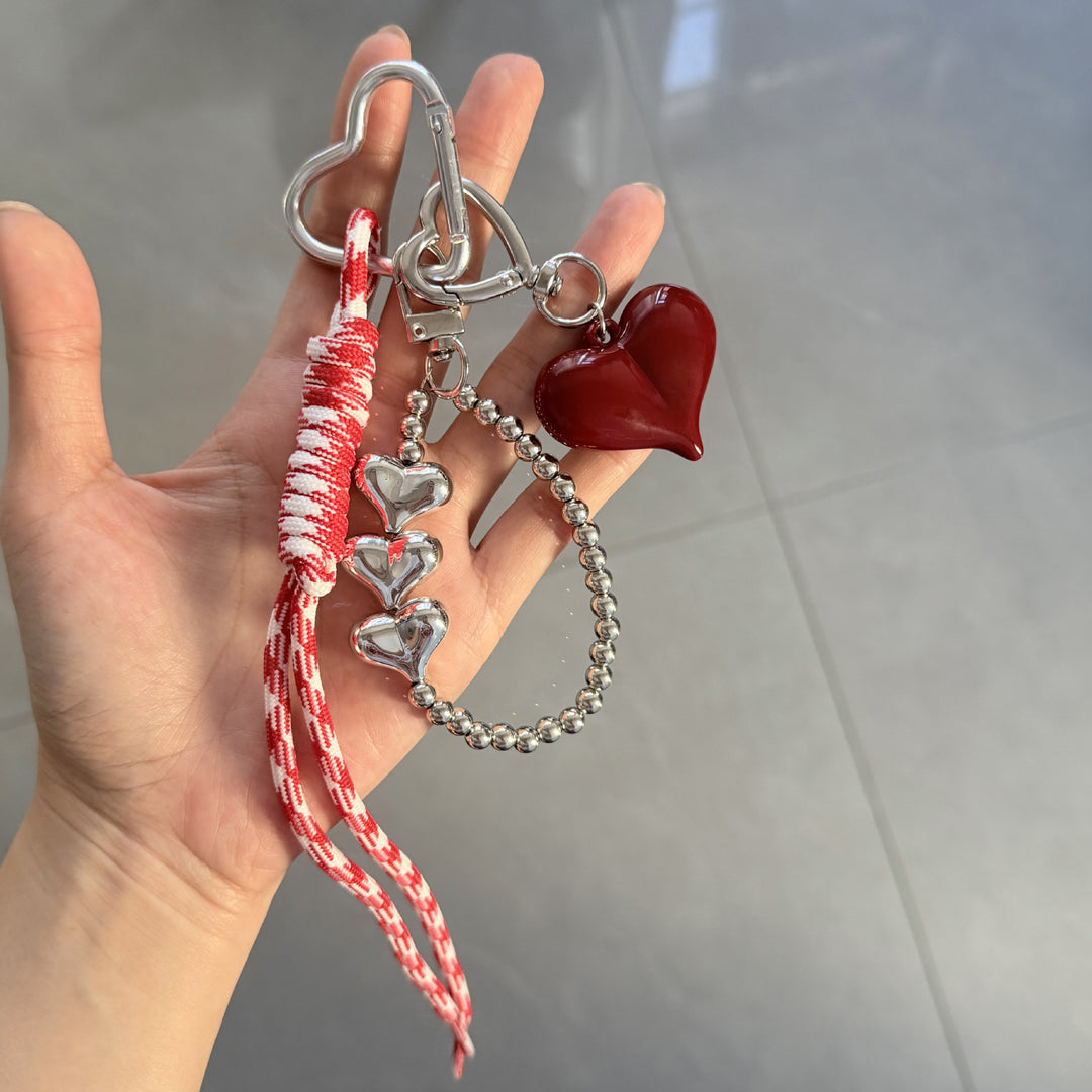 Elegant Heart Charm Keychain Kalsten