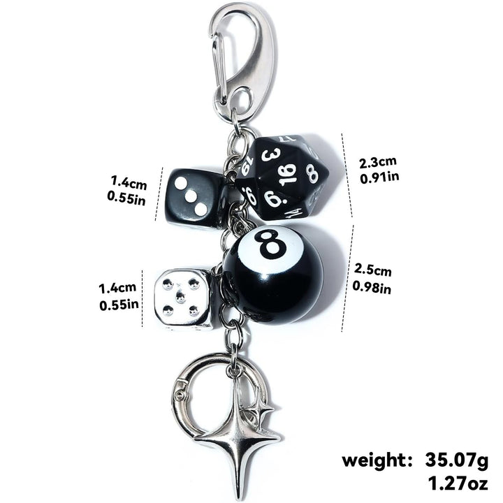 Keychain with Colorful Dice Kalsten